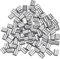 100 Pièces Manchons en Aluminium Clips, Boucle Sertissage, Connecteurs pour Câbles Métalliques, Manchons de Câble en Aluminium, Raccords Crimps Clip Double Embouts de Serrage pour Câble 2 mm-Argenté