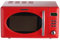 Wolkenstein Retro Stand Mikrowelle WMW720 I 700W Mikrowellenleistung I 20L Garraum I5 Leistungsstufen I 8 Garprogramme IAuftaufunktion I Metall-Gehäuse I Drehteller (24,5cm) I LED-Display (Rot)