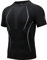 AMZSPORT Herren Kompressionsshirt Kurzarm Atmungsaktiv Funktionsshirt für Fitness Workout Laufen, Schwarz L
