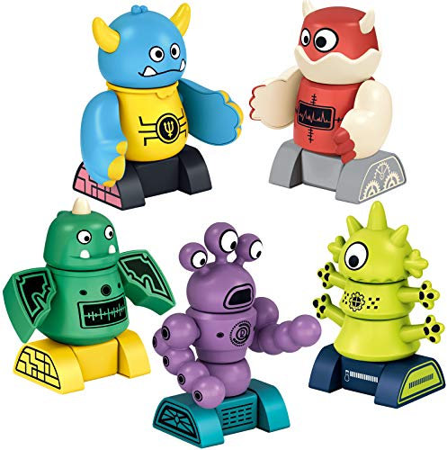 Gifts2U Cute Magnetic Robot Toys,35pcs Magnet Blocks Stacked Freely Decorate in Living Room, Bedside and Bathroom Creative Educational STEM Toy with Storage Box for Children Age 3 4 5 6