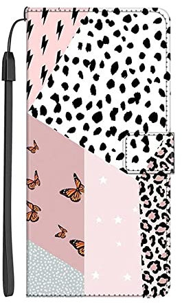 VLQI Coque Portefeuille Compatible avec Samsung Galaxy A12 Etui Rabattable Housse en Cuir PU Motif Portable Pochette Magnétique Antichoc Flip Case Cover