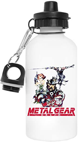 Metal Gear Solid Characters Wiederverwendbar Weiß Aluminium Wasserflasche Reusable White Water Bottle