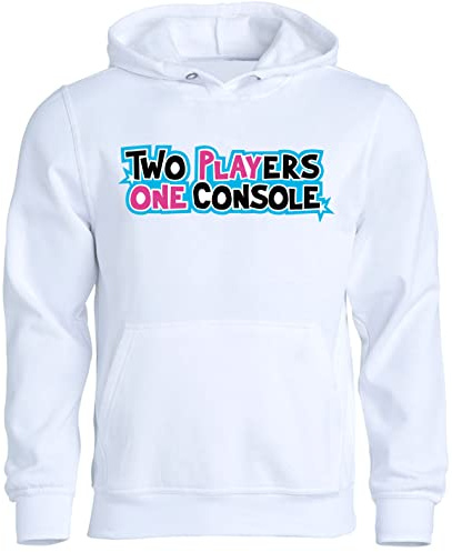 La Maglieria Felpa con Cappuccio TPOC Two Players One Console con Logo Stef e Phere Unisex Bambini e Bambine Ragazzi Ragazze (S)