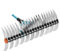 Gardena Cutting Rake Bundle; for the removal of moss, weeds, lawn thatch, leaves and stones; includes combisystem-Cutting Rake and Wooden Handle 180cm