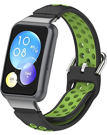 MIJOBS Bracelet Compatible avec Huawei Watch Fit 2 Bracelets en Silicone pour Huawei Watch Fit 2/Active/Elegant/Classic Smartwatch Accessoires, Bracelet de Sport pour Homme et Femme