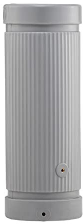Regentonne grau Säule Athen 300 Liter aus UV- und witterungsbeständigem Material. Frostsichere Regenwassertonne BZW. Regenfass Regenwassertank mit hochwertigen Messinganschlüssen