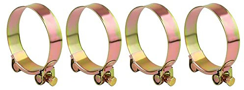 4 Stück 40-43mm Verzinkter Stahl T-Bolzen Hochleistungs-Schlauchschelle 2 mm Einstellbare Schlauchklemme für Automobile, Branchen, Schiffe, Häuser