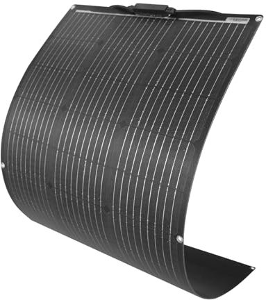 Panneau solaire flexible monocristallin de 100 W - Léger - Facile à installer - Convient pour les navires, les yachts, les camping-cars, les forêts et les routes. (1)