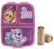 OM SUPPLIES Patrol Girl Reusable Sandwich Lunch Box 3 Multi Compartment Kids Children School Includes Half Size 12pcs Pencil Set (Patrol Girl)