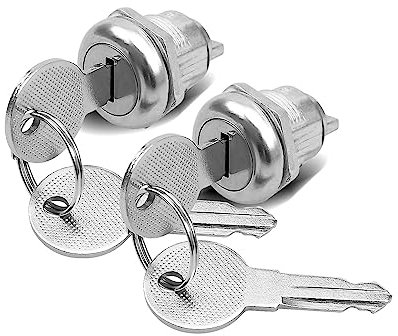 Werkzeugkasten-Schlösser mit Schlüssel, passend für T-Griff Werkzeugkästen, Schließzylinderlänge 1,6 cm, Schlosskörperdurchmesser 23/32 Zoll, Ersatz-LKW-Werkzeugkasten, 2 Schließzylinder, 4 Schlüssel
