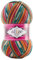 100g Sockenwolle Superwash Comfort 4-fädig Schurwolle Sockengarn Farbauswahl, Farbe:7839 grün pink tera