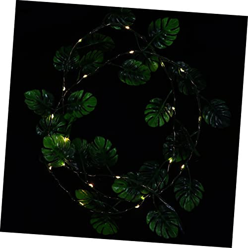 MAGICLULU -lichterkette Mit Realistischen Monstera-blättern 20 Glühbirnen Für Außendekorationen