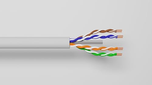 Connetto - Cable sólido UTP para redes categoría 6 PVC AWG23 material cca madeja 100 m clase cpr eca funda blanca