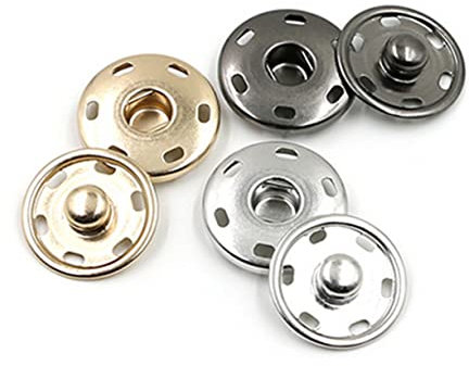 SHINEOFI 50 Sätze Druckknöpfe Aus Metall Knöpfe Nähen Knöpfe Für Kleidung Metallknöpfe Befestigungselemente Aus Messing Jacke Druckknöpfe Schnappverschlüsse Nähen Knopf Runden Lederhosen