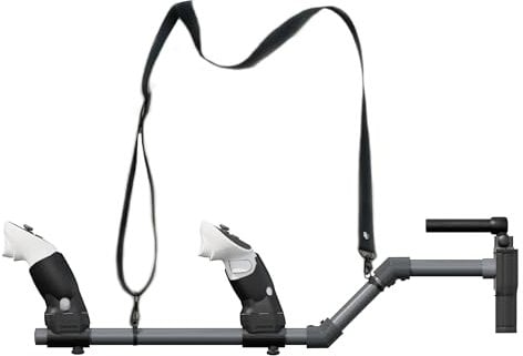 Magnetic VR Gun Stock for Quest 3/3S, Rifle Grip VR Stock Controller Accessories Compatible with MetaQuest 3, Lightweight & Quick Removable Quest3S Control Magnetic Gunstock Adapter (Schwarz)