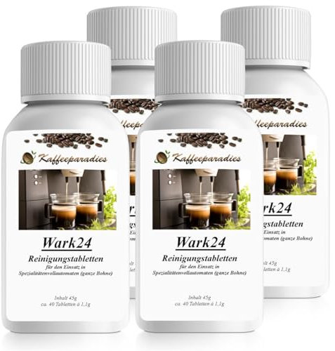 Wark24 4 x 40 Reinigungstabletten für Kaffeevollautomaten und Kaffeemaschinen, entfernt Kaffeefette und Rückstände, universell einsetzbar, verbessert den Kaffeegenuss