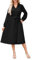 GRACE KARIN Women Casual Lapel Shirt Dress with Pockets Long Sleeve V Neck Midi A-Line Dress Black S