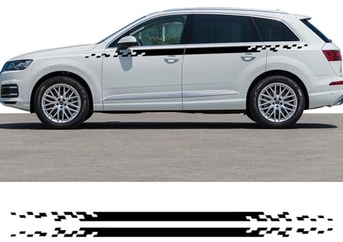 LYABYT Auto Taille Linie Aufkleber Vinyl Aufkleber Zierleisten Grafik Zubehör, für Audi Q7 4M 4L Tuning Quattro S Line TFSI 2017 2020 2007 2018
