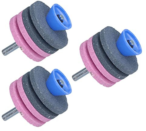Fafeicy 3 Pz Mola Abrasiva Lama per Affilare I Coltelli Efficiente Tosaerba Trattorini Lama del Trapano Forte e Durevole (4 Strati)