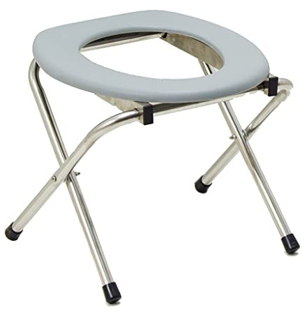 Cómoda silla de inodoro portátil para asiento para camping, playa, mochileros y más inodoro plegable para campamento