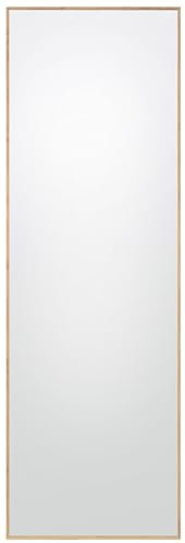 Home Selections Full Length Aluminium Wall Mirror, 150 x 50cm, Large Metal Framed Wall Mounted Mirror, Oak