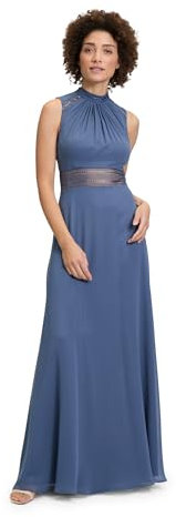 Vera Mont Damen Abendkleid rückenfrei Blue Stone,32