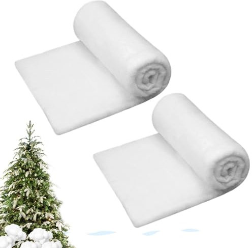 Générique Snow Blanket Roll, Snow Blanket, Christmas Snow Blanket, ästhetische Backdrop Rug, Christmas Snows Blanket Rolle, 2,9 x 8,2 m, Kunstschneedecke, dekorativ, Weiß, Decke für Winter Holiday