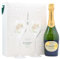 Perrier Jouet - Champagne Flutes Gift Box & Grand Brut - Champagne 75cl 12.5% ABV