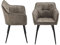 [en.casa] Esszimmerstuhl 2er Set Birmingham Armlehnstühle Bürostühle Polsterstuhl mit Rückenlehne Taupe mit Metallbeine 81 x 57 x 53 cm
