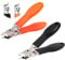 2pcs Slanted Nail Clippers, Heavy Duty Nail Clippers for Thick Nails, Wide Jaw Opening Nail Cutter Suitable for Fingernail Toenail, Anti-Splash Nail Clipper Set for Men Women Elderly