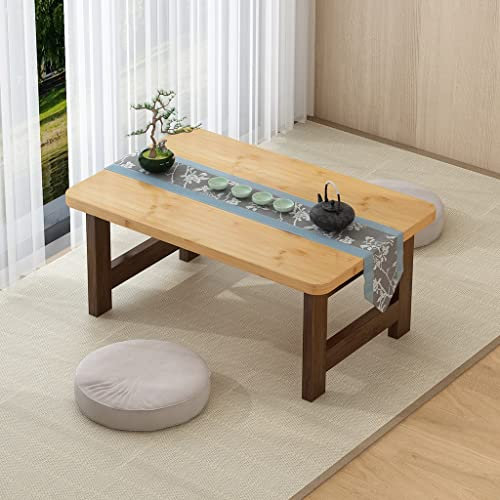 Table basse de style japonais avec pieds pliables pour le petit déjeuner, plateau de service et d'écriture