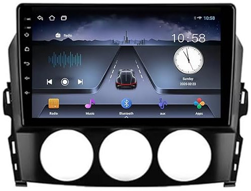 JRNIU Android 14 Autoradio Radio Für Mazda MX-5 2008-2015, 9 Zoll HD Touchscreen GPS Navigation Mit Bluetooth WiFi Lenkradsteuerung carplay,8 Core 4G+WiFi 12G+256G