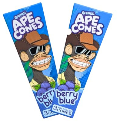 G-Rollz Ape Pre-Rolled Cones, 6 King Size, Blueberry, 2 Pack