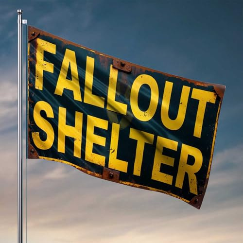 Flaggen für Mädchenzimmer, Fallout-Unterschlupf, Schilder: nostalgischer Look, Heimdekoration, für Männer, Outdoor-Schilder und Dekoration (152 x 244 cm)