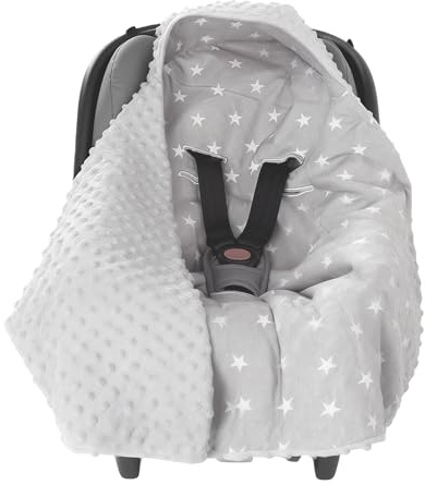 PORFOYO Baby Einschlagdecke, Kinderwagen Kuscheldecke, Babyschale Decke, Einschlagdecke Babyschale, Babydecke Baumwolle, 90 X 90cm, Einschlagdecken Babydecke Für Buggy Autositz, Grauen