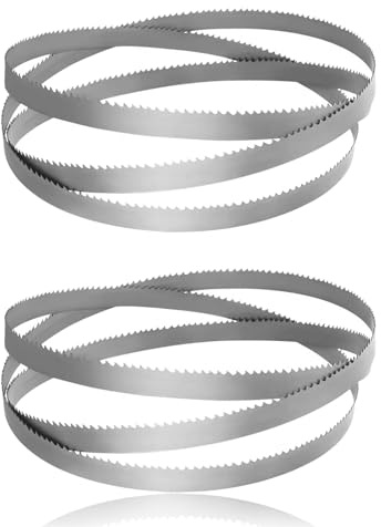 Band Saw Blade,2Pcs Bandsaw Blade 1400mm x 1/4 x 10 TPI,Premium Quality Band Saw Blades for Cutting Wood,Plastic,Acrylic,Softwoods,Hardwoods,Woodworking,Suitable for 8 Bandsaw
