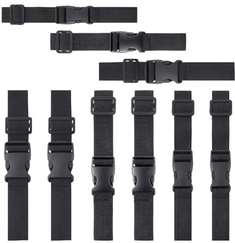 WADORN 9 Stück Gürtelverlängerung Für Hüfttaschen Verstellbarer Nylon Gürtel Mit Schnalle Für Sport Reisen