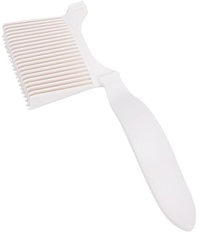 Cosiki Fade-Kamm, Professionelles -Haarschneidemaschinen-Führungsset mit Dreieckigen Bogenzähnen für Sanftes Mischen, Ergonomischer Anti-Rutsch-Griff, 3 Längenoptionen (Beige)