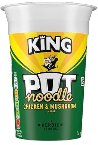 Pot Noodle Chicken & Mushroom King 114 g | Case of 12