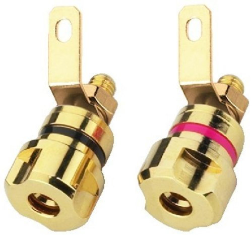 Monacor Anschlussgarnitur HiFi-geräte – Verbinder Fäden (Gold)