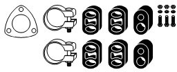HJS 82 14 2787 Montagesatz Abgasanlage Kompatibel mit OPEL Astra H Caravan A04 | Kompatibel mit: OPEL ASTRA H, ASTRA H Caravan, ASTRA H GTC, ASTRA H TwinTop