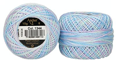 Anchor 4518008-01344 Stickgarne, 100% Baumwolle, 1344, Stärke 8, 82m, 15 Gramm