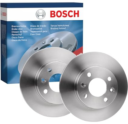 Bosch BD993 Brake Disc Set - 238 mm Solid Discs - Front Axle - ECE-R90 Certified - Reliable Braking, Stable Performance, Corrosion Protection - 1 Set of 2 Discs