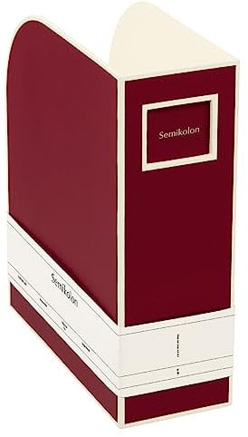 Semikolon 352734 Stehsammler A4 – Zeitschriften-Sammler, Dokumenten-Ordner, Format 10,5x26x31 cm – burgundy dunkel-rot
