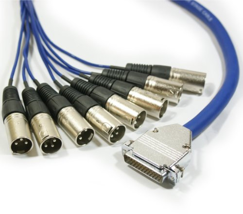 2m D-Sub 25 Pin Male to 8 x XLR Male Audio Loom Cable