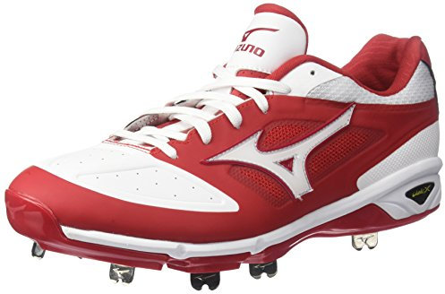 Mizuno Dominant Ic Baseballschuh für Herren, rot/weiß, 40 EU