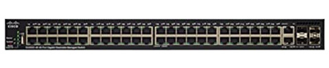 Switch gestito impilabile Cisco SG350X-48P con 48 porte Gigabit Ethernet (GbE), 2 x 10 G combinate + 2 x SFP+, PoE di 382 W, protezione limitata a vita (SG350X-48P-K9-EU)