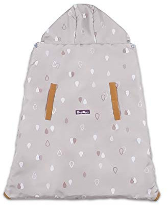 SONARIN Universal All Seasons Regenhaube für Babytrage, Regenschutz,Windschutz,Wasserdichtes,abnehmbares Innenfutter für den Winter Warm(Khaki)