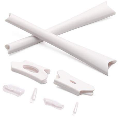PapaViva Replacement Rubber Kits Nose Pads Pieces & Earsocks for Oakley Flak Jacket OO9008/Flak Jacket XLJ OO9009 Sunglasses - White