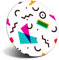 Destination Vinyl ltd Magnet for Refrigerator, Fridge - 90s Abstract Pattern Art Fun for Office, Cabinet and Whiteboard, Magnetic Stickers, 3008